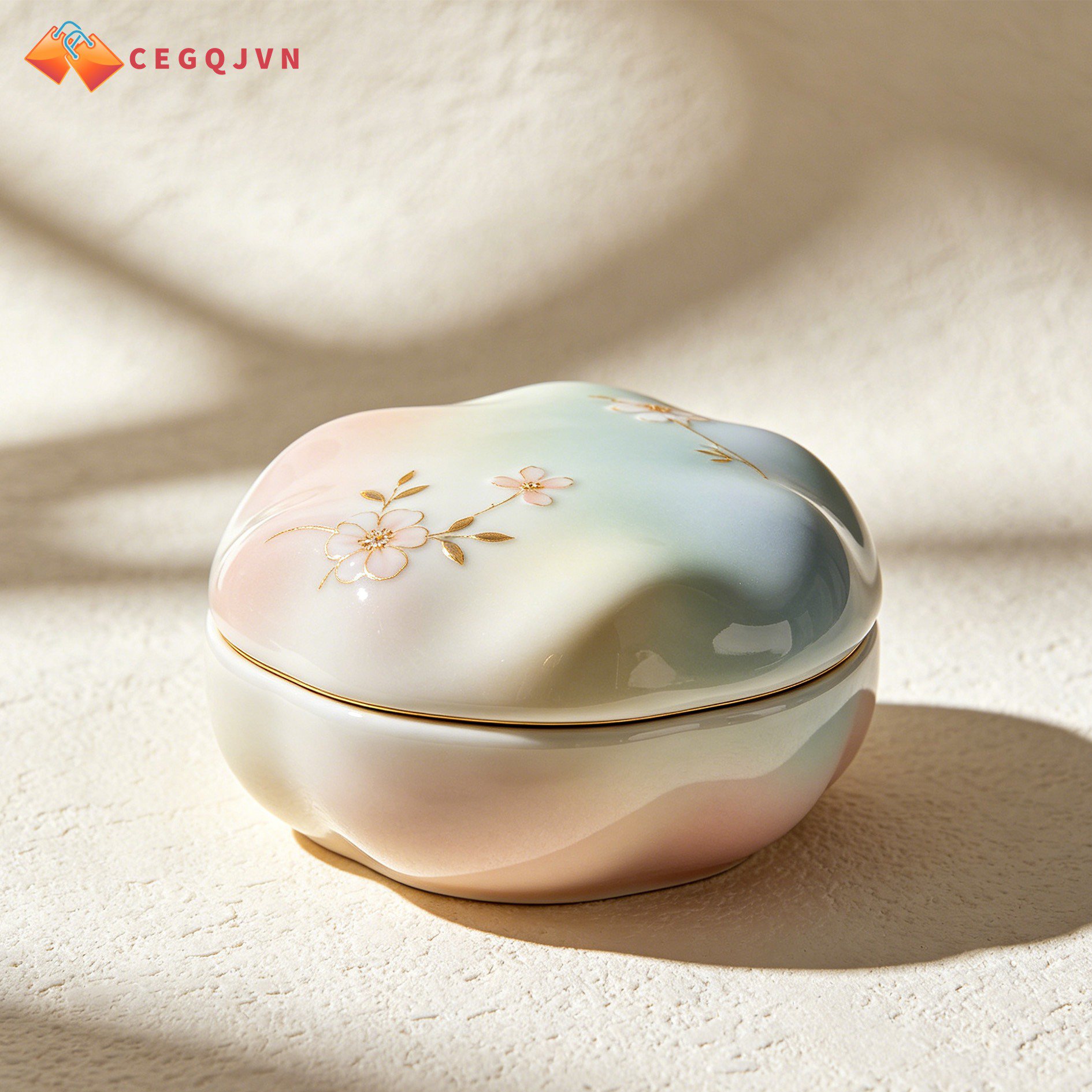 Elegant ceramic jewelry boxes set of 3