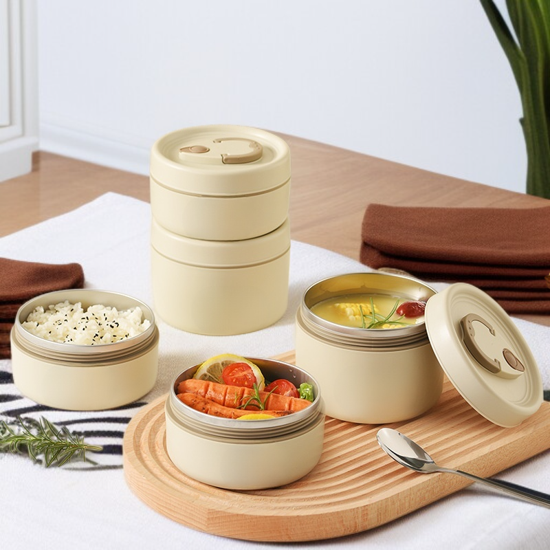  Caja de almuerzo aislada de estilo japonés para oficina, con tapa y tazón de sopa portátil