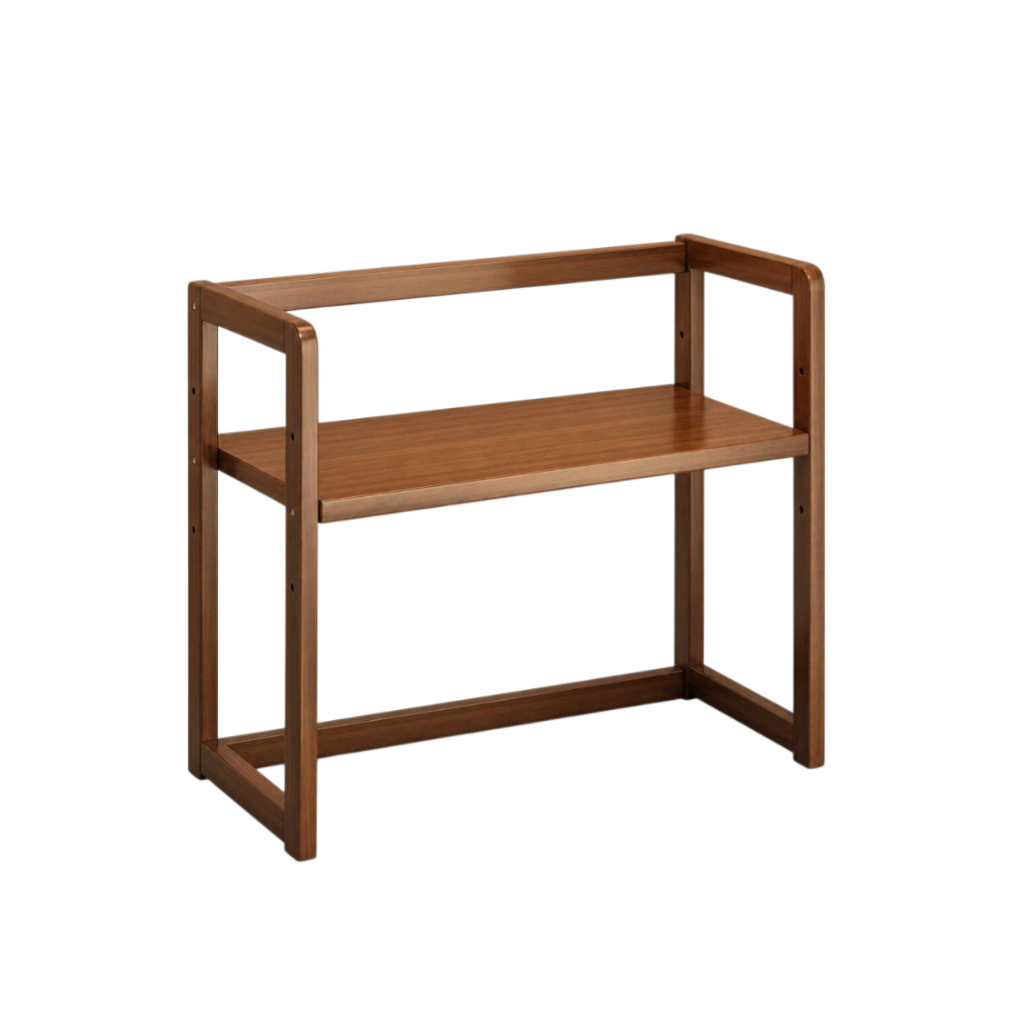 Estante de escritorio de madera maciza ajustable para el hogar