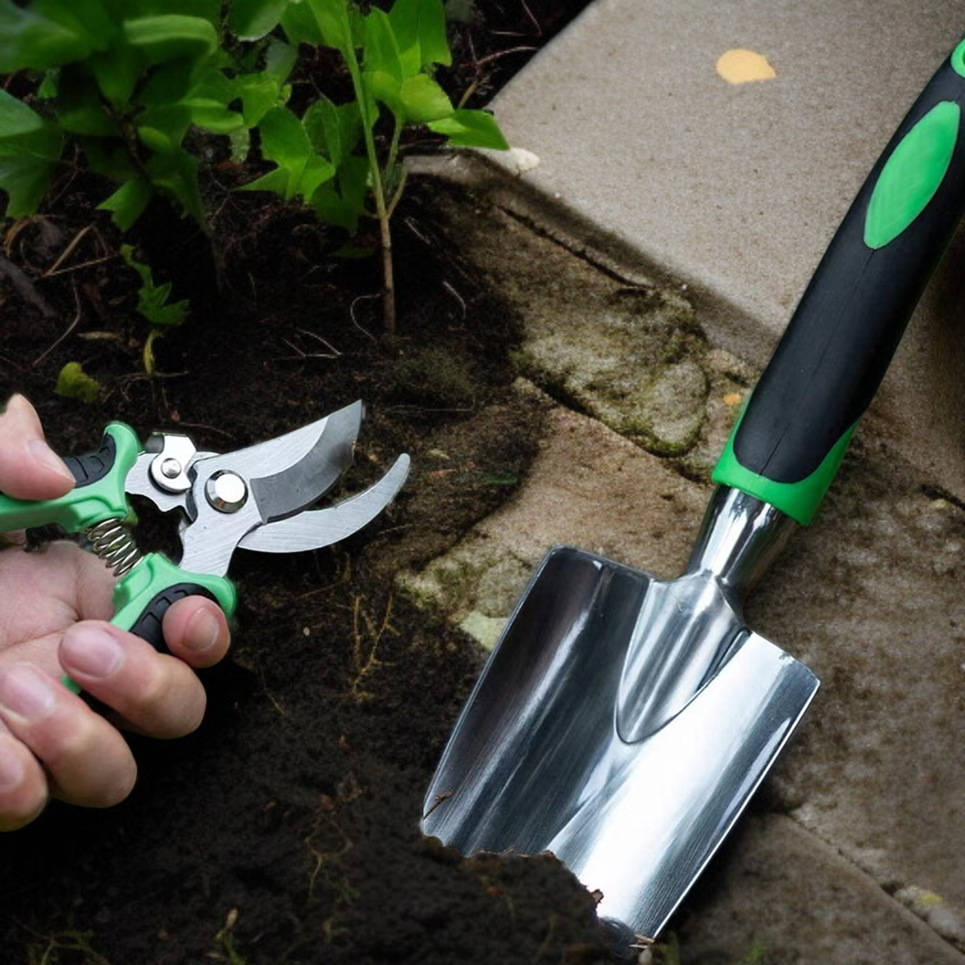 논슬립 핸들 알루미늄 원예 공구 세트