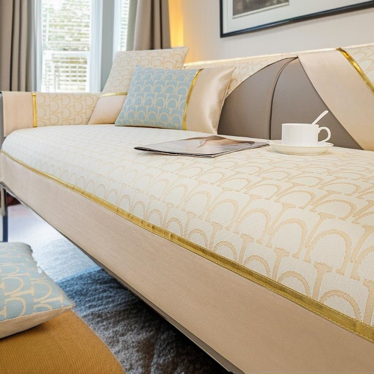 여름 소파 매트 아이스 쿨링 럭셔리 미끄럼 방지 방석 돗자리 매트 소파 커버 여름 럭셔리 쿨링 소파 매트