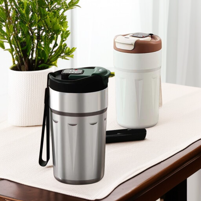 智能測溫高顏值雙層保溫杯