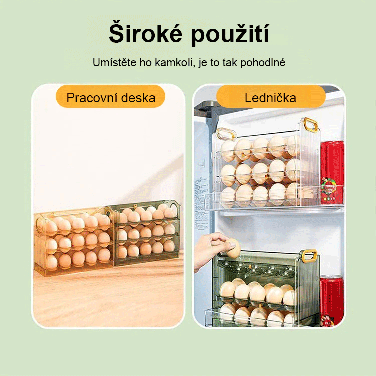 Vaječný úložný box třívrstvý s automatickým návratem