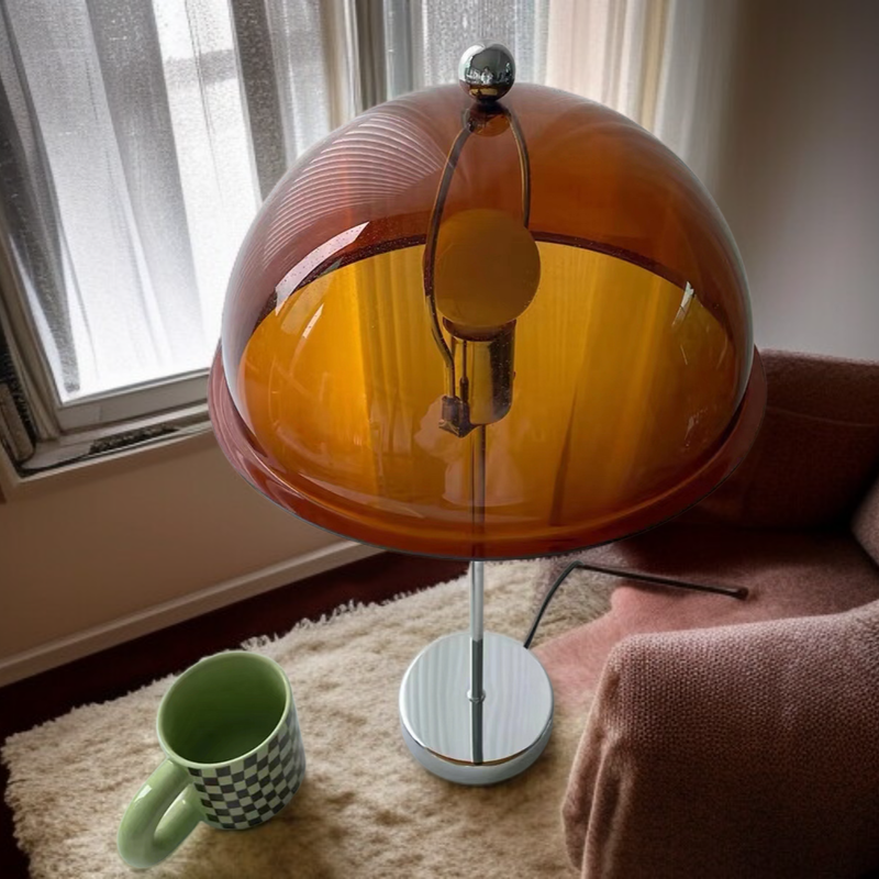 Retro houbová stolní lampa, Bauhausový akrylový stojací lampa do obývacího pokoje a ložnice