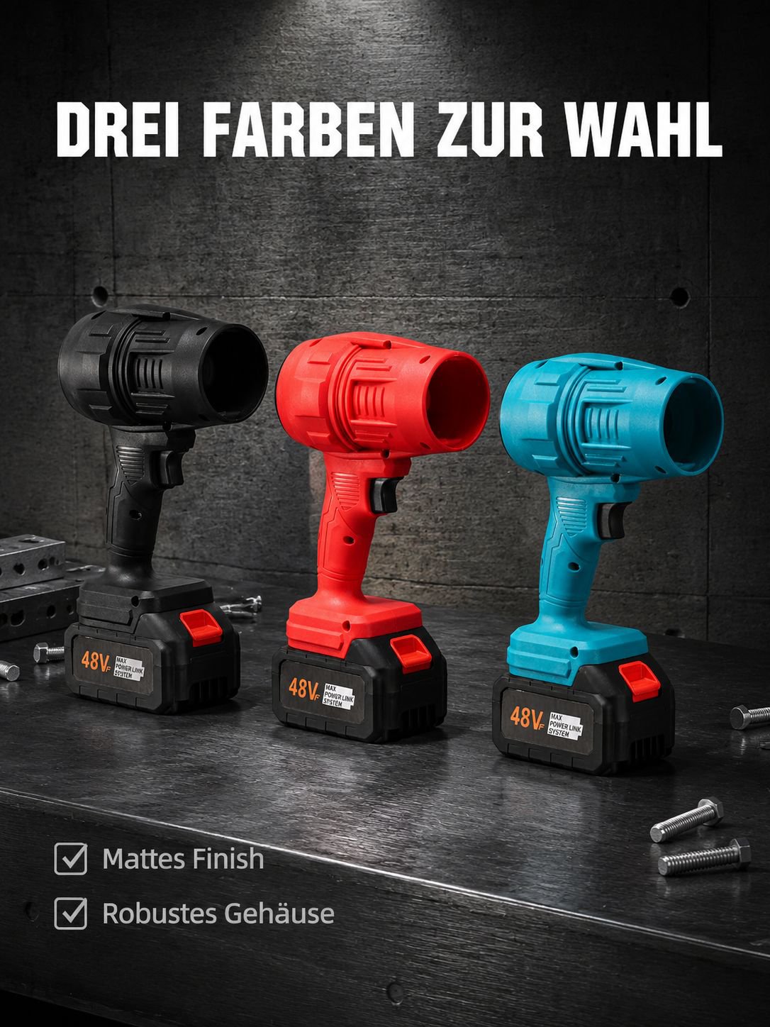 Tragbarer wiederaufladbarer Lithium-Sturmventilator in Aktion