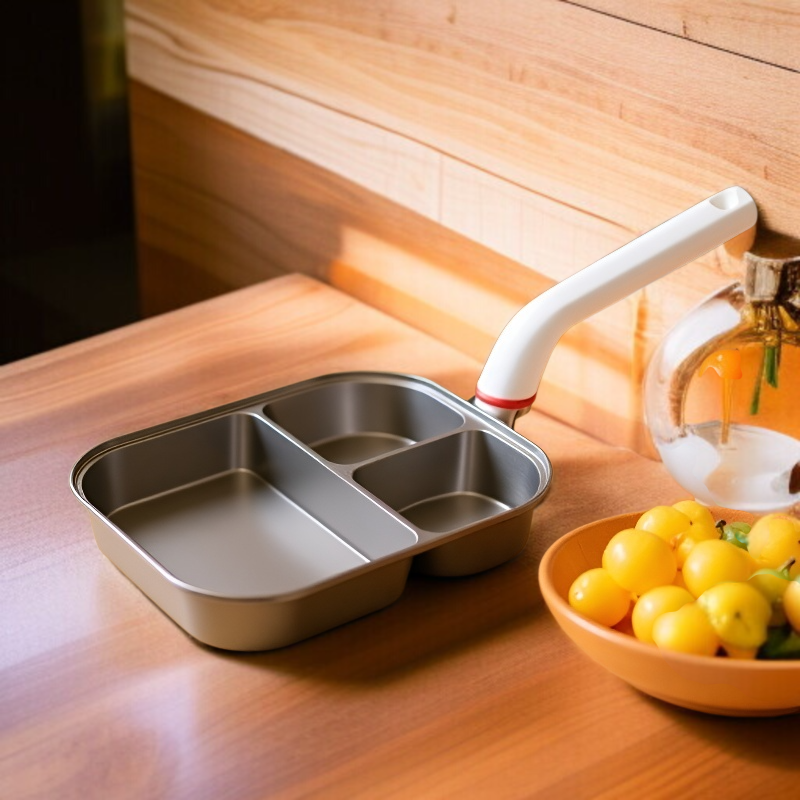 Titanium three-in-one frying pan breakfast pan non-stick pan fried egg hamburger thickened and deepe