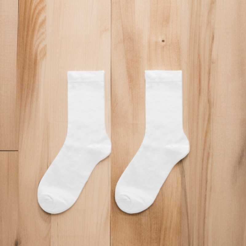 綿素材のミドルソックス