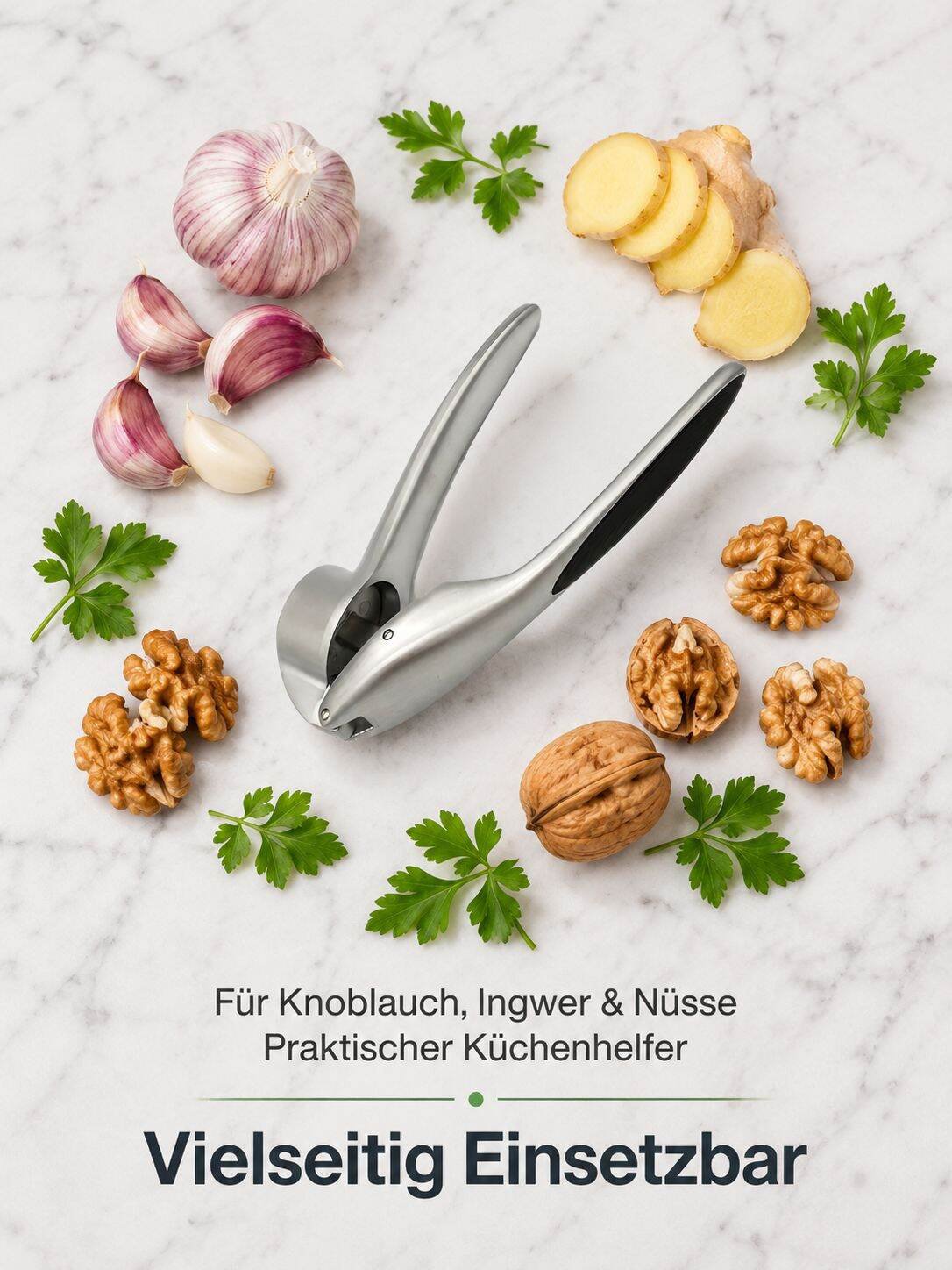 Verdickter manueller Knoblauchpresse, multifunktionaler Knoblauchzerkleinerer