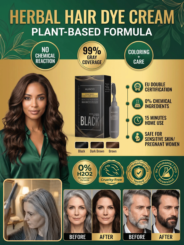 【Little Silver Comb Plant Fruit Dye】Hair Comb and Hair Dye
