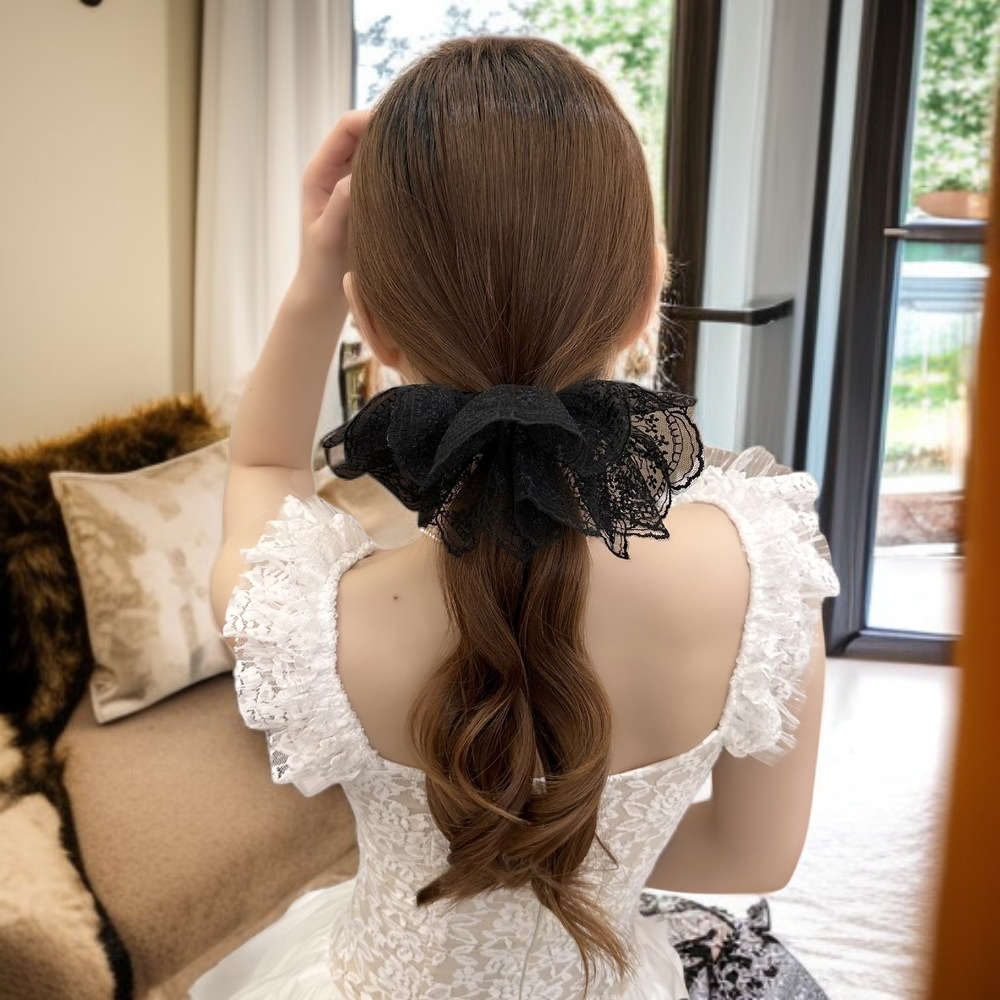 二重レーススウィートヘアバンド