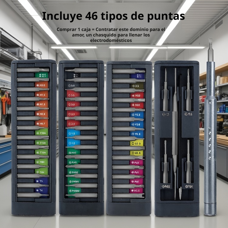 Juego de destornilladores multifuncional portátil y eficiente