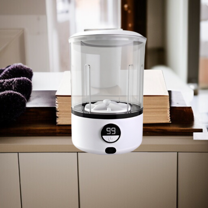 充電式ミニ洗濯機 下着 ポータブル ワイヤレス 下着洗濯機 小型下着洗濯カップ デジタルディスプレイ