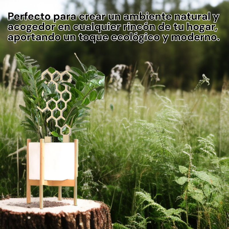 Soporte de madera para plantas de jardín Yegbong