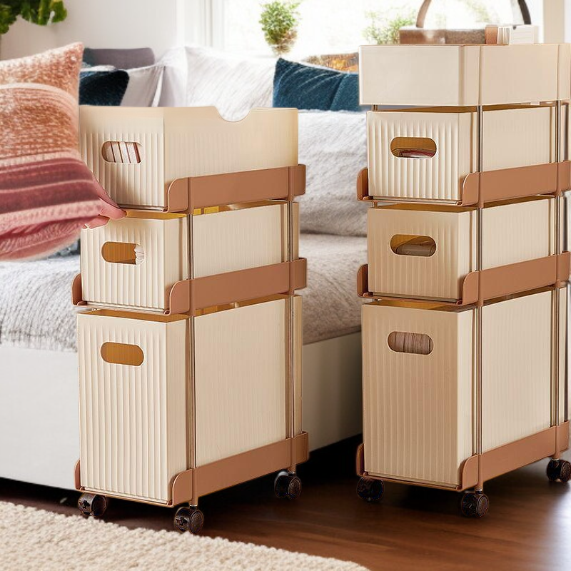 多層収納ラック オフィスデスク下収納便利グッズ