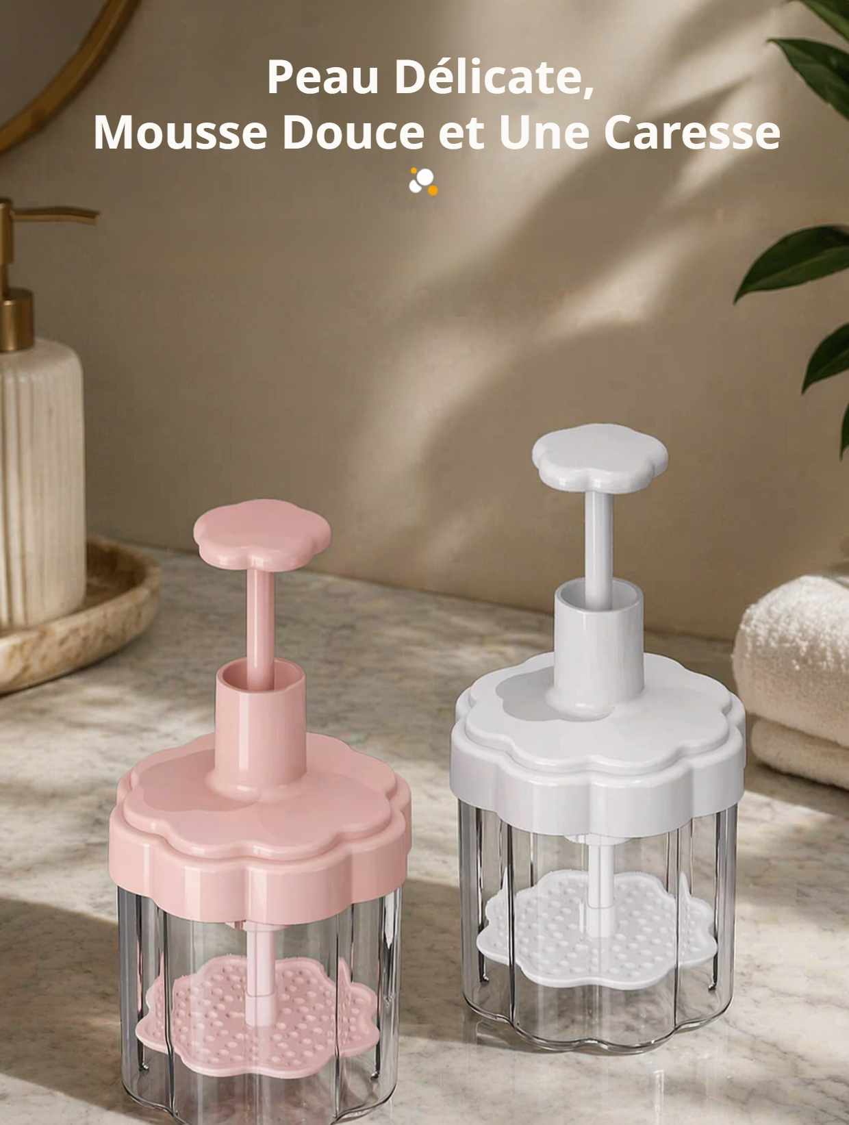 Dispositif manuel de mousse pour nettoyant visage