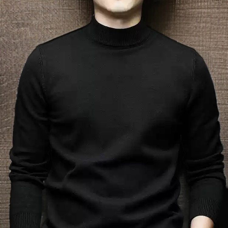 남자 반폴라 긴팔 니트 기모 이너 니트 남자 니트 긴팔 기모 반폴라 니트
