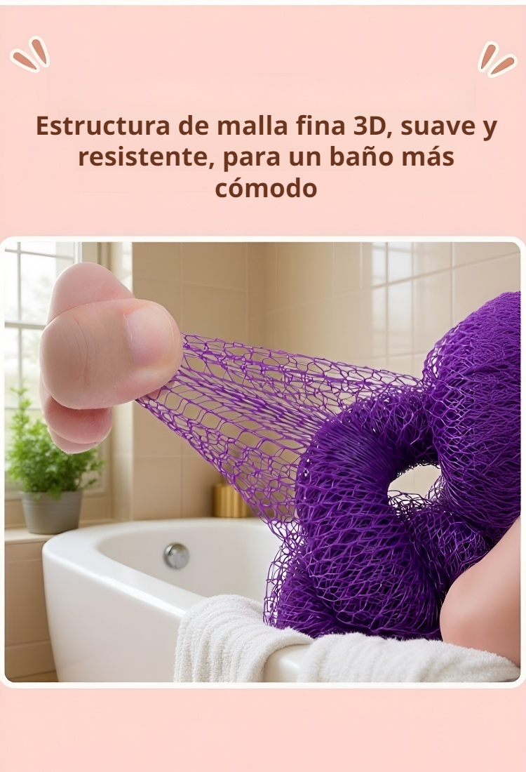 Esponja de baño divertida con diseño de verduras