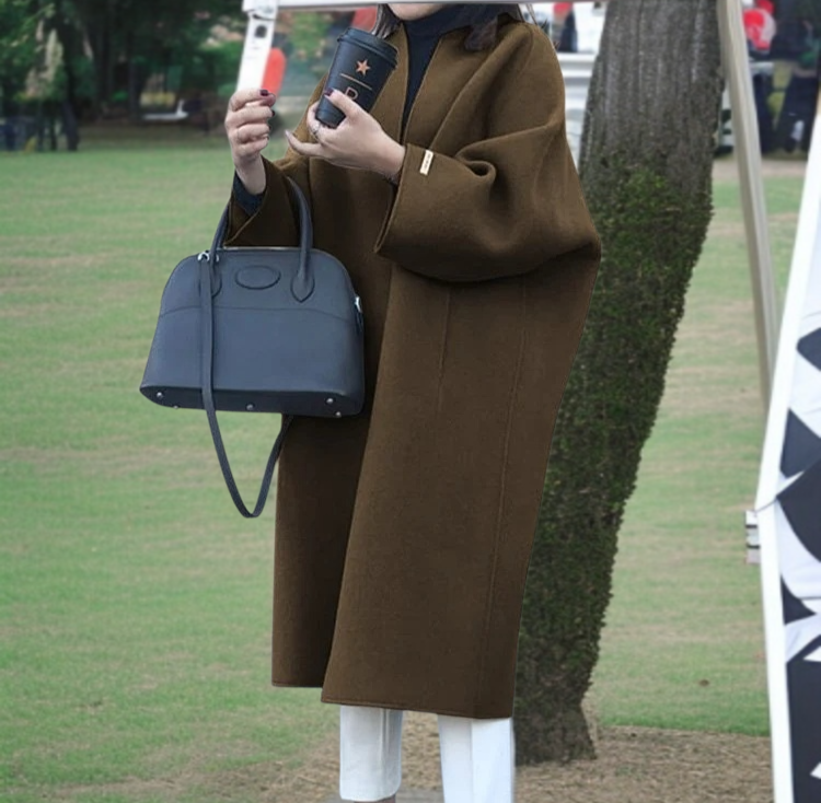업그레이드 루즈핏 기질 통근 코트 일자 솔리드 코트 심플 기질 통근 코트