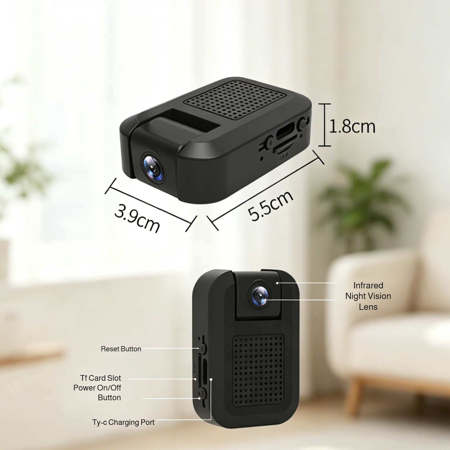 Sports Camera Home Remote Wireless Surveillance Portable Recorder DV