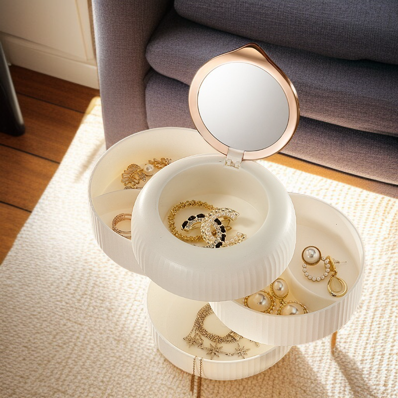 다기능 주얼리 박스 귀걸이, 목걸이, 팔찌, 반지 분류 수납
