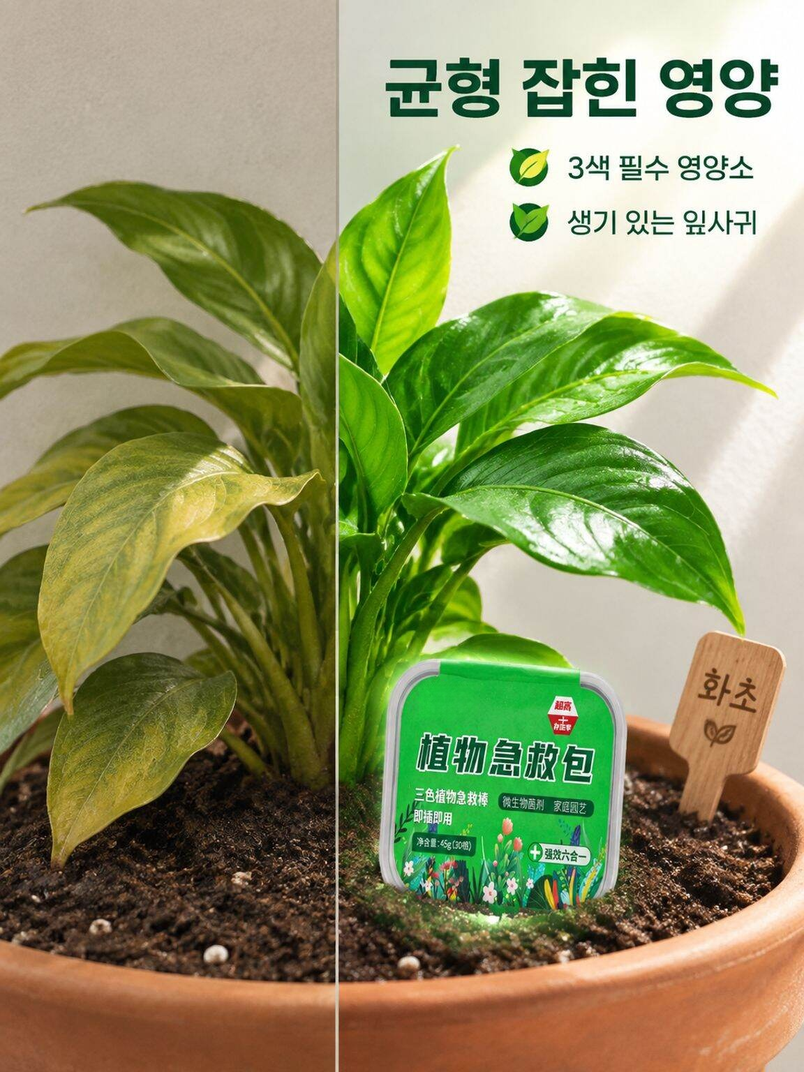 화훼 식물 강력 분재 식물 서방성 영양봉 삼색 질소 인 칼륨 영양봉