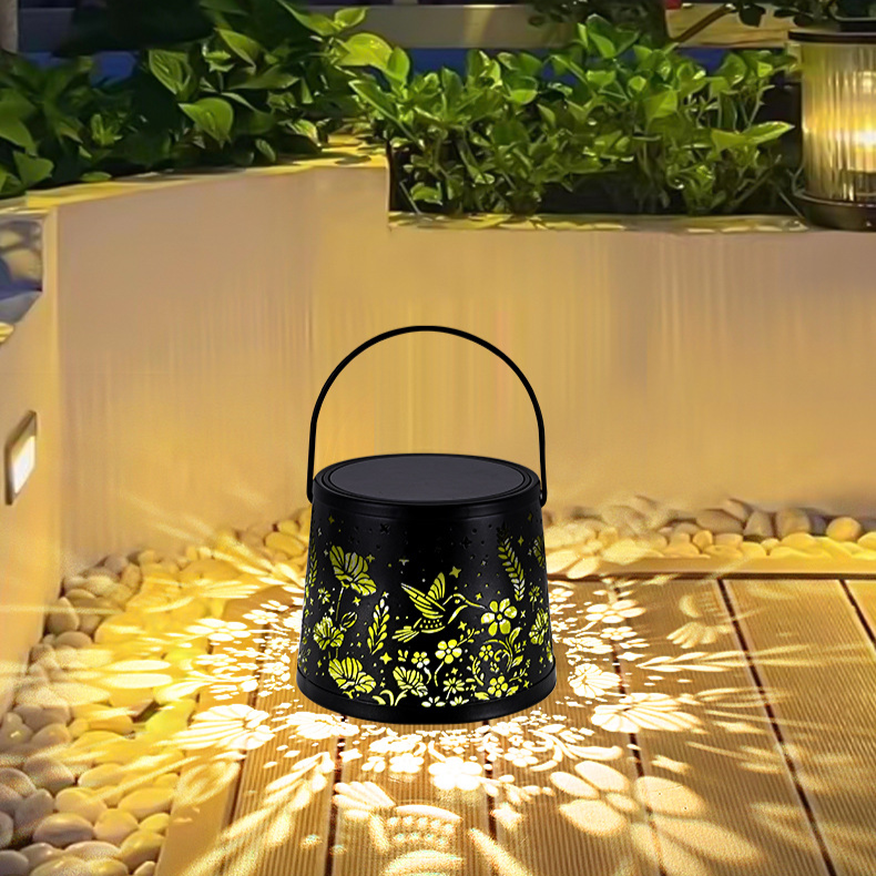 太陽能花蜂鳥庭院燈籠投影花園草坪