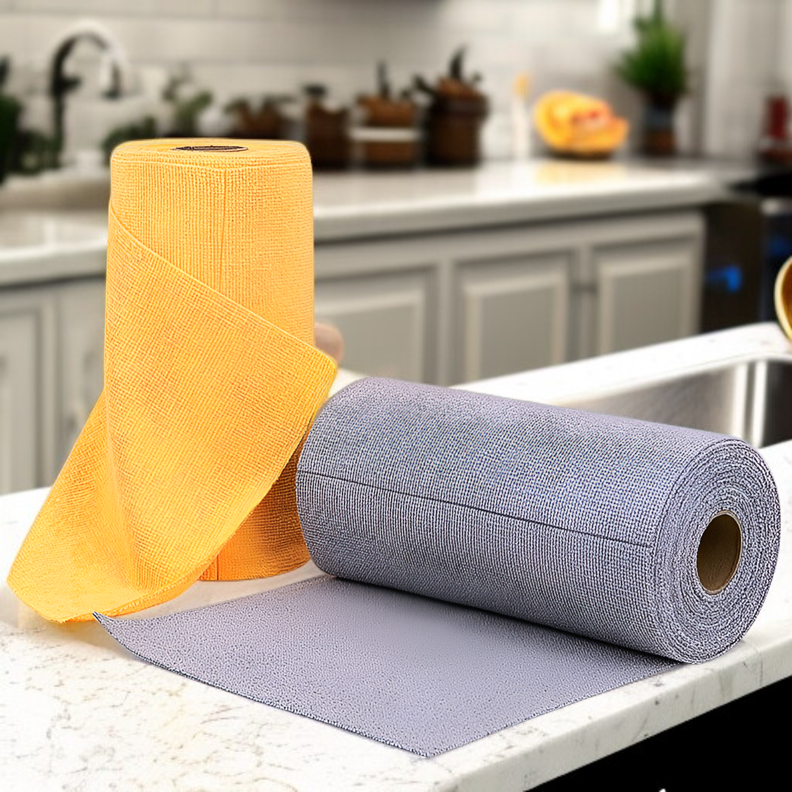 Handgerissenes Geschirrtuch Nass- und Trockengeschirrtuch