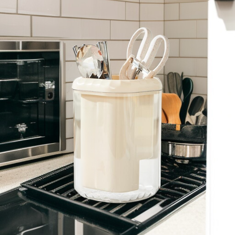 크림 스타일 젓가락 꽂이 주방용 고급 물빠짐 젓가락통