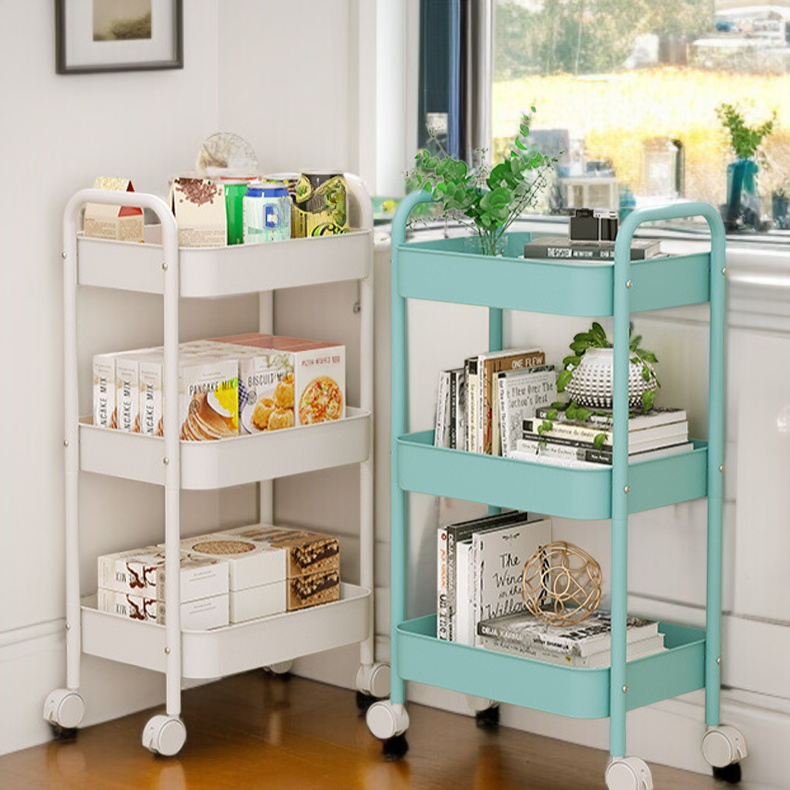 욕실 펀칭 패션 이동식 카트 선반 탄소강 그물 바구니 선반