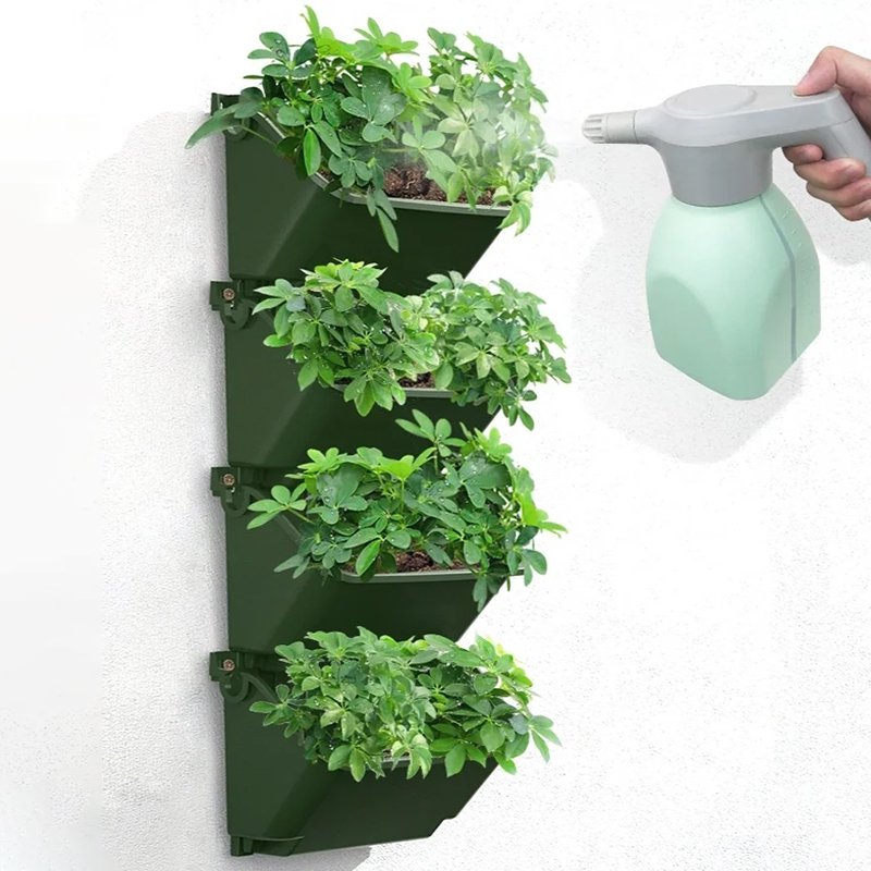 수직 벽걸이 초본 화분 세트
