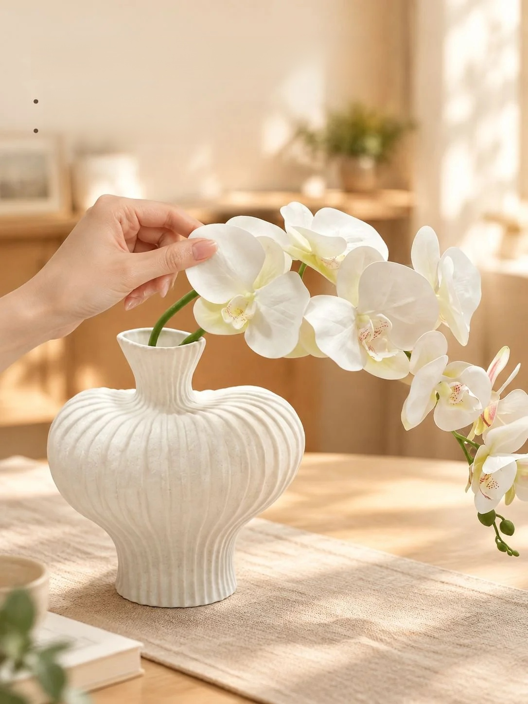 Decorative flower ornament for home office workspace