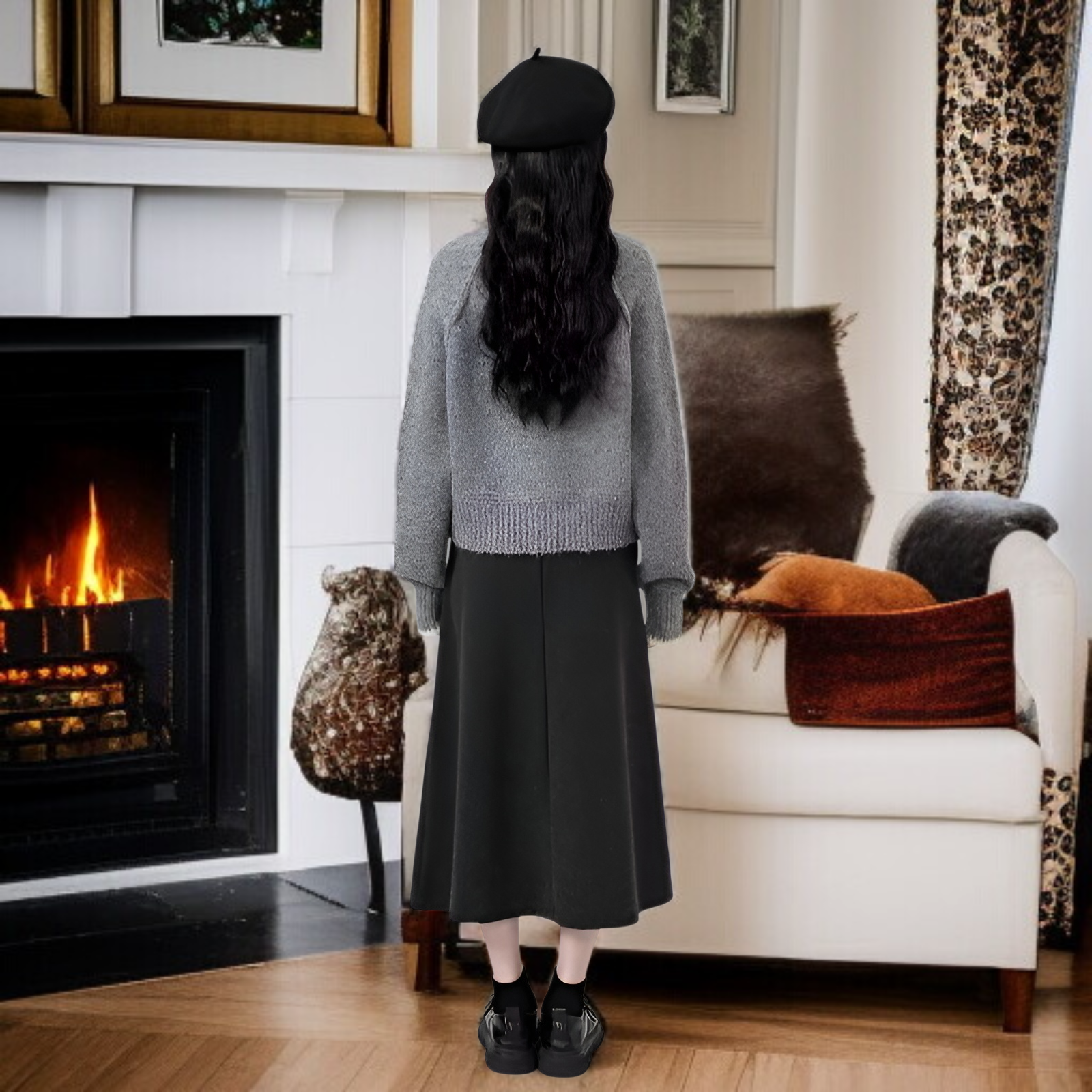 2025年秋冬新作 ラウンドネック カラーブロック プルオーバー ニット セーター 韓国風 ファッショナブル デザイン 長袖 セーター トップス ゆったり フィット 快適 暖かく 防寒