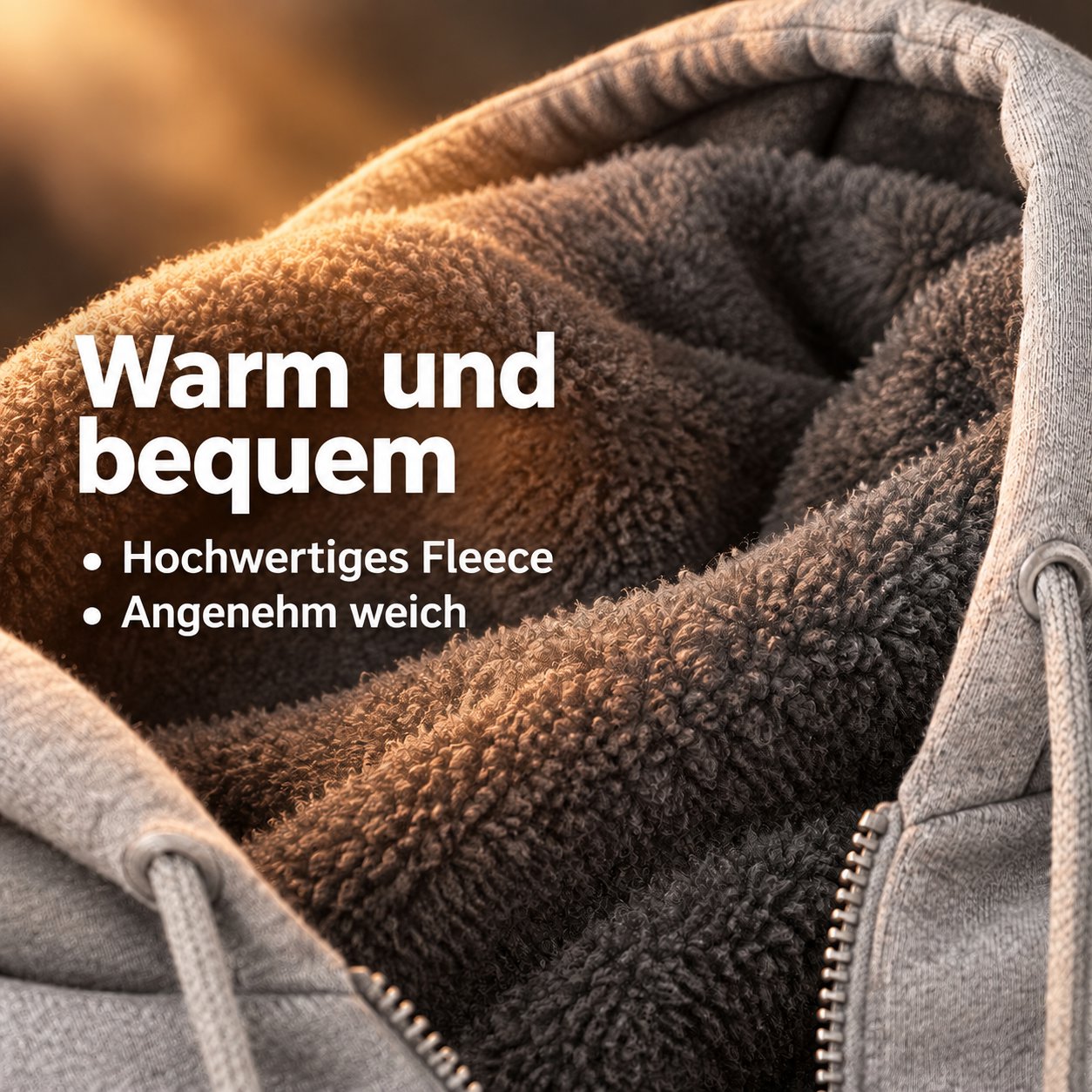 Herren Freizeit Kapuzenjacke mit Reißverschluss