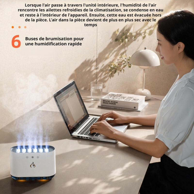 Humidificateur multifonction coloré et compact