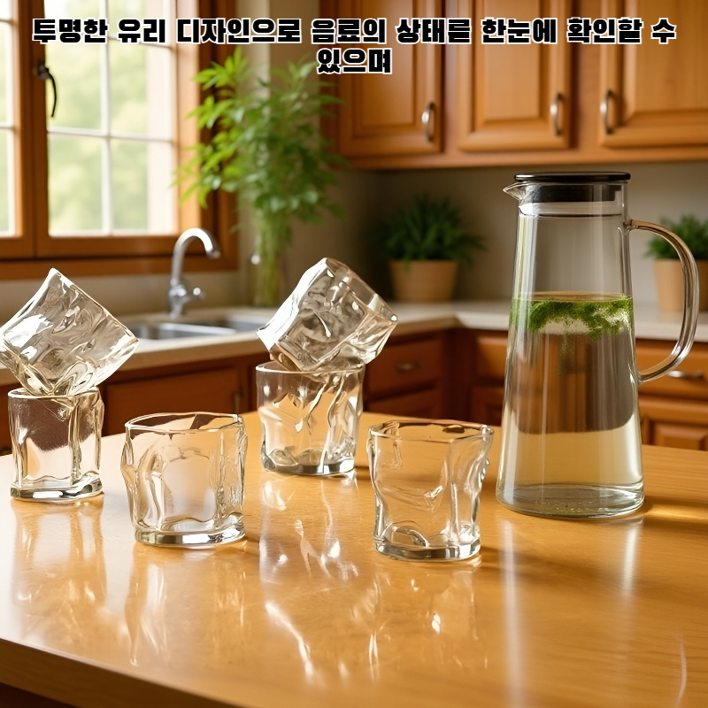 고온 내성 유리 물병