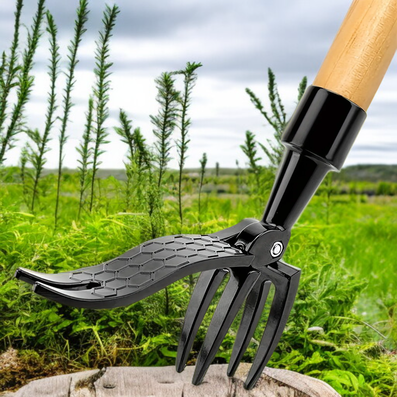 Manual brush cutter with pedal and 4 rods