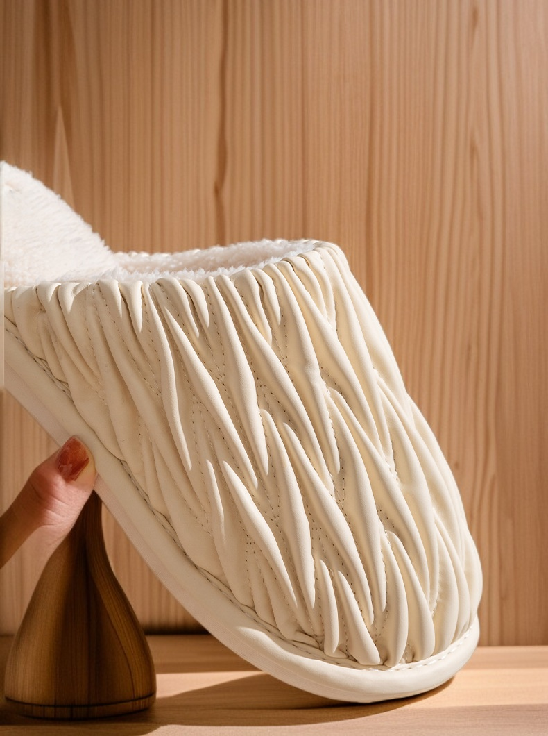 舒適保暖女士拖鞋穿著效果