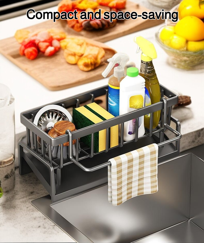 Kitchen drain basket for rinsing vegetables and fruits