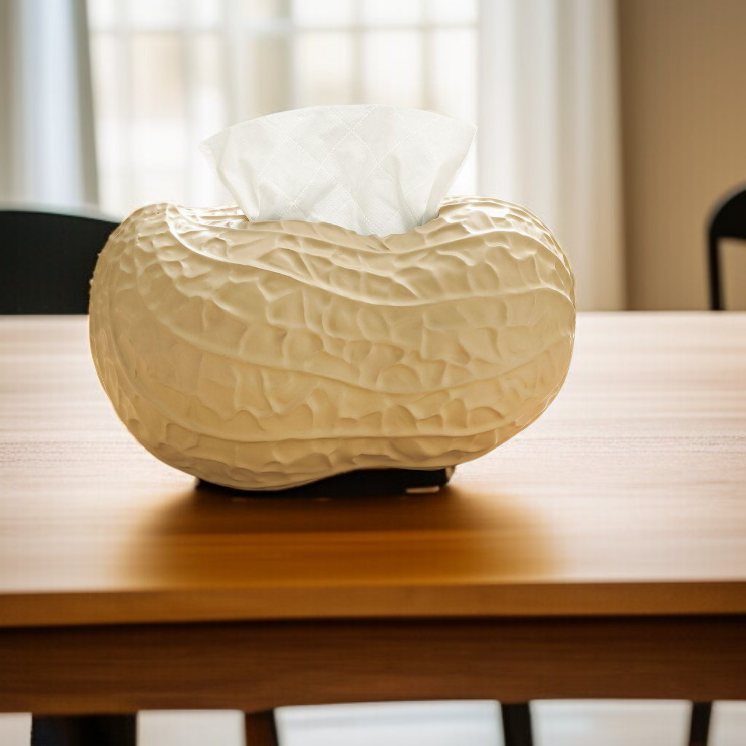 High-End Light Luxury Peanut Shaped Ceramic Tissue Box