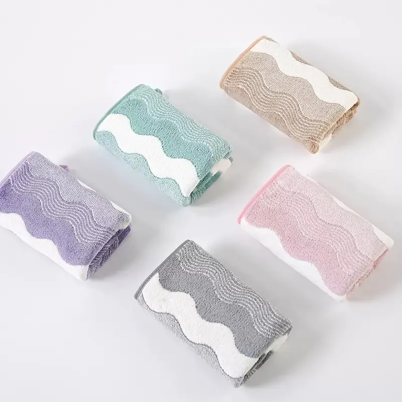 家用珊瑚絨雙拼色吸水毛巾