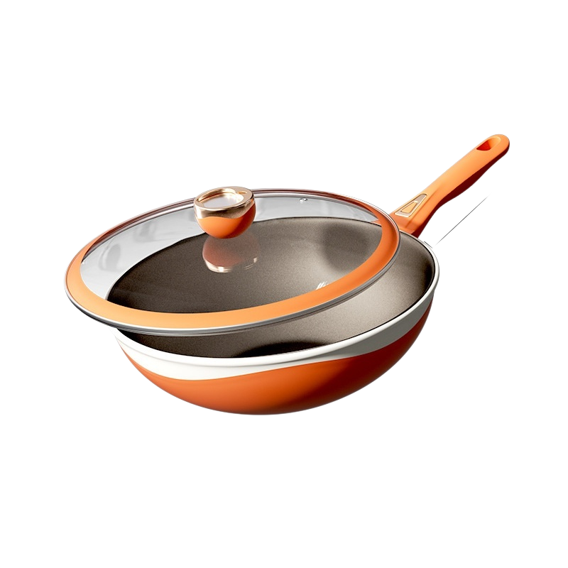 비주얼 투톤 볶음팬 논스틱 건강 무코팅 볶음팬 후라이팬 레인지 국가표준 투톤 볶음팬