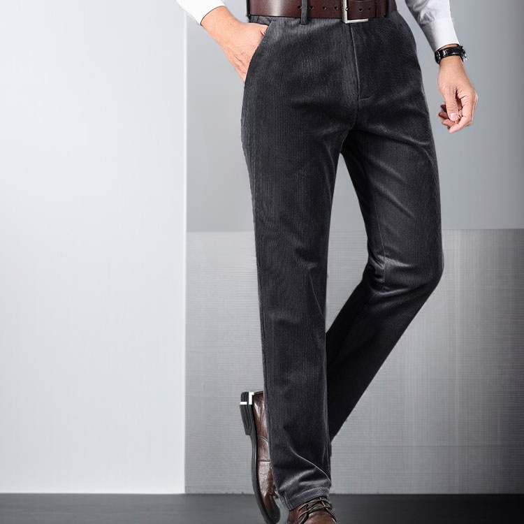 도톰 코듀로이 남성 팬츠 비즈니스 캐주얼 팬츠 기모 핫팬츠 링클프리 와이드 일자핏 남성 팬츠