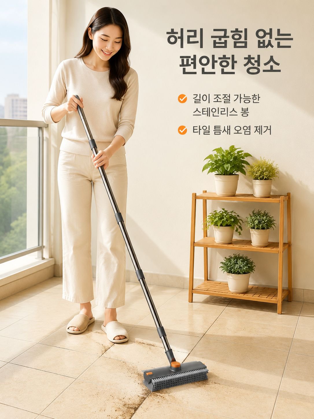 다기능 360도 회전 V자형 걸레