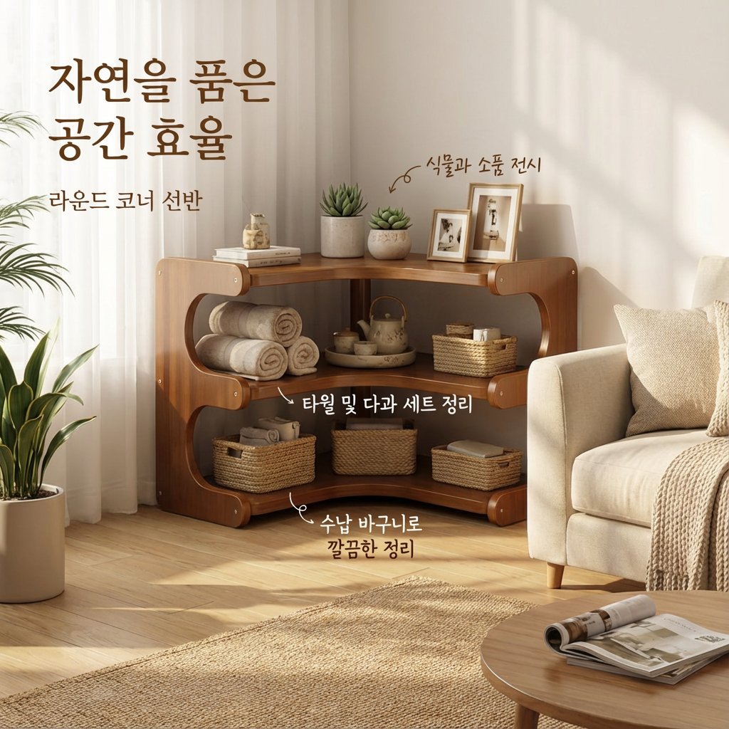 다층 코너 데스크탑 수납 선반