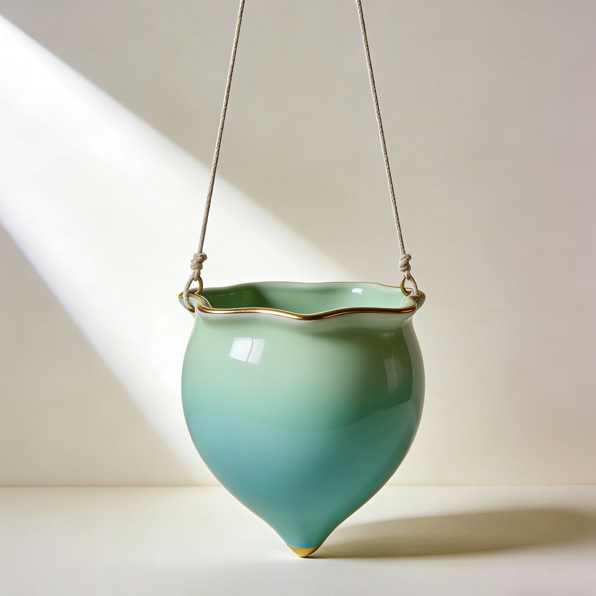 Juego de 2 macetas colgantes de cerámica