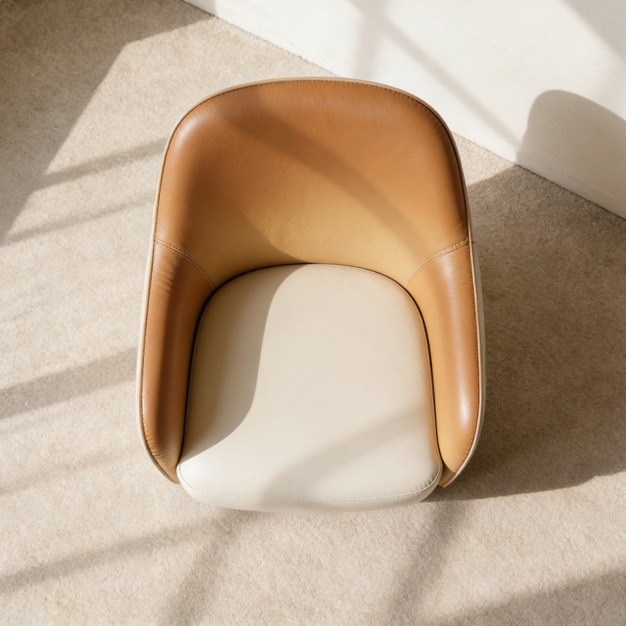 レザー調カラーシングルソファ