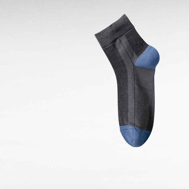 メンズソックス 新作春夏 カラーブロック 吸湿防臭 綿製ミドル丈
