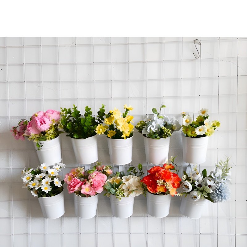 パティオ吊り下げ式アイアンバケツプランター