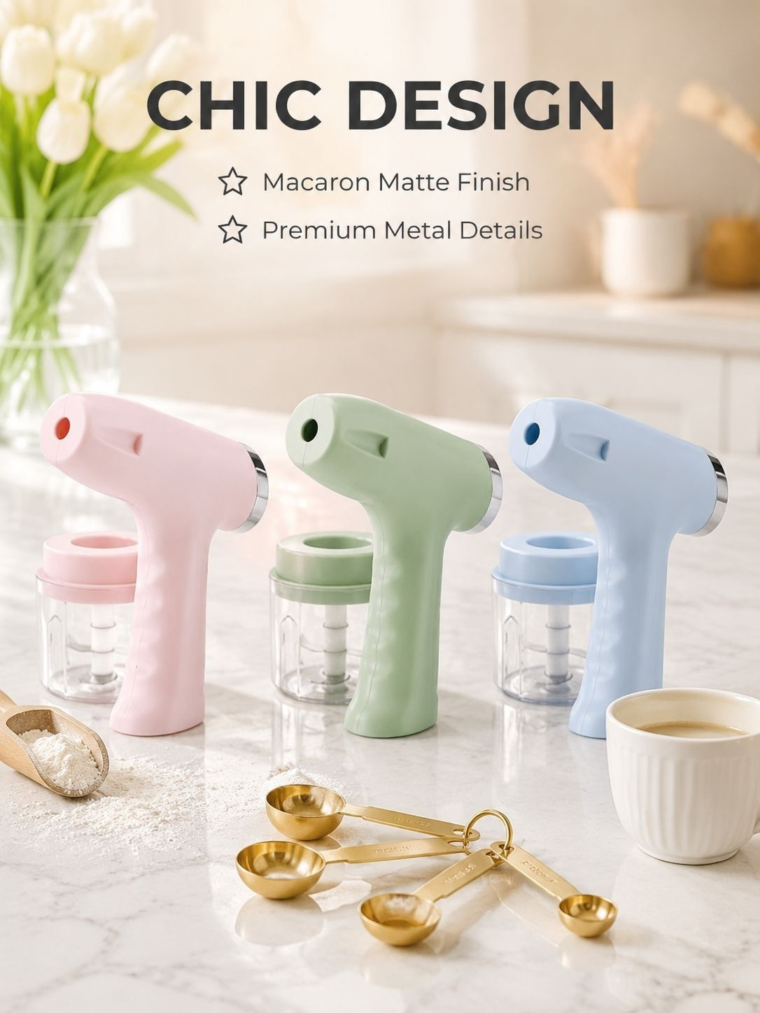 Multifunctional electric egg beater handheld electric mixer garlic masher home lazy portable egg bea