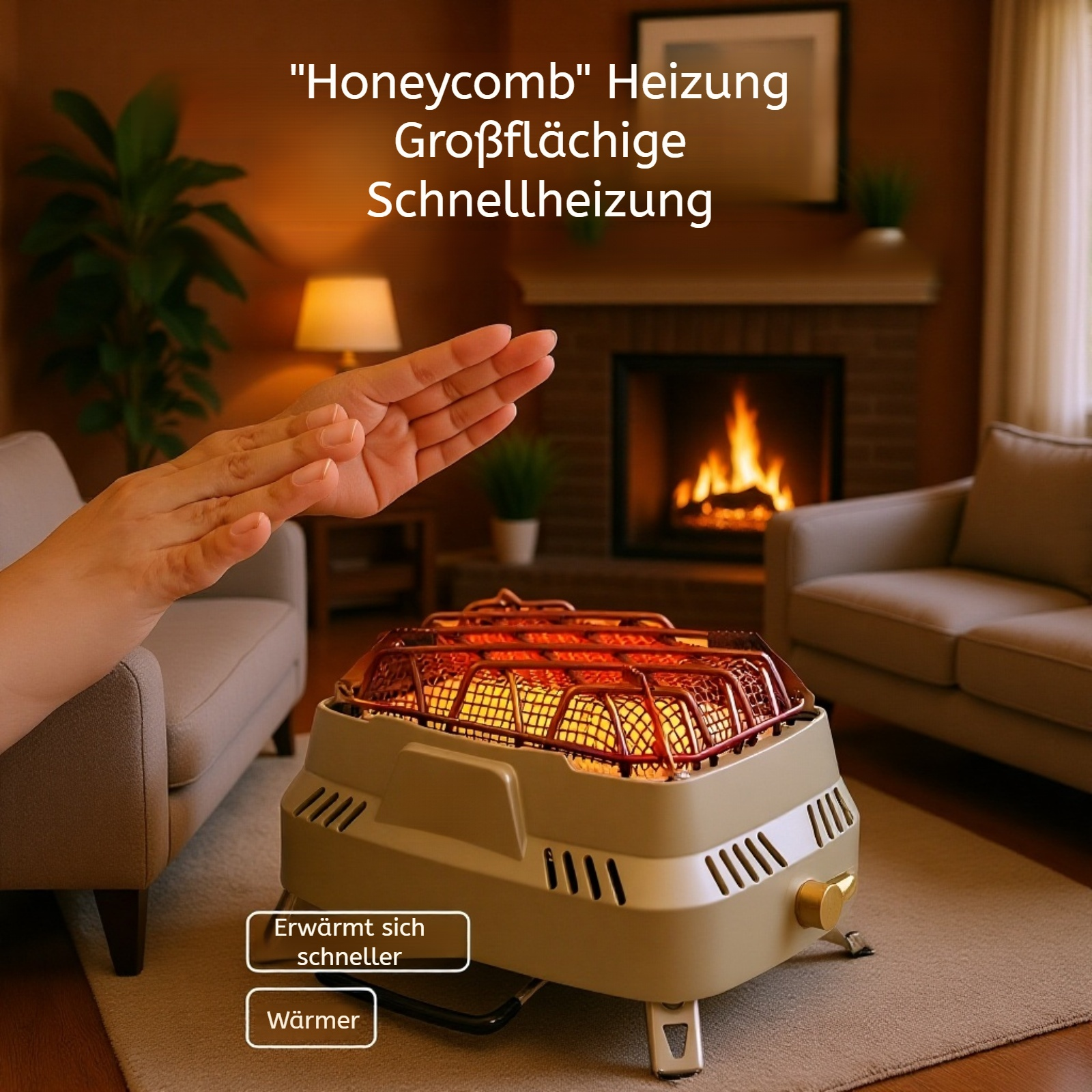 Tragbarer Outdoor-Gaskartuschen-Heizofen